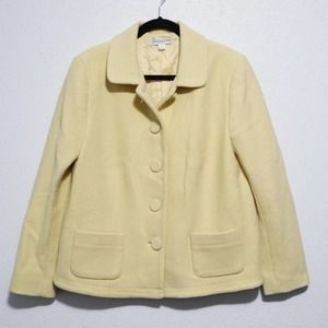PENDLETON | 100% Merino Wool Pastel Yellow Peacoat Size L